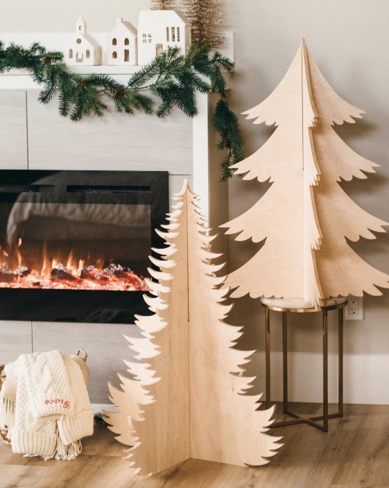 Vantaggio di grande quantità 202407 Decorazioni di Natale Alberi di legno Custom