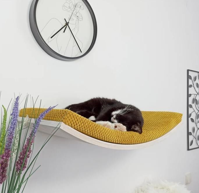 Casa Arredamento Mensola di legno Perch Dormitorio con cuscino morbido per bambini e bambini