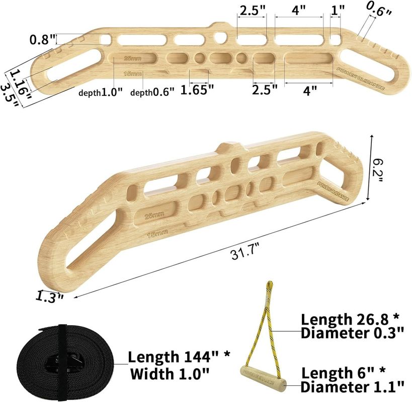 Migliorare la presa del dito tema in legno portabile scalata su roccia hang board con funzione di addestramento sospensione