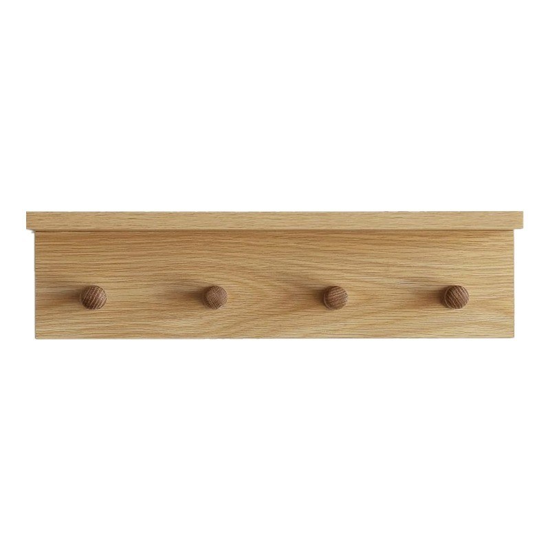 Organizzate in modo efficiente l'ingresso con questo scaffale per ganci di legno pronto per la spedizione
