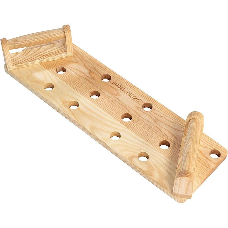 10 in 1 Push Up Board in legno massello per palestra portatile in colore bianco/nero/legno