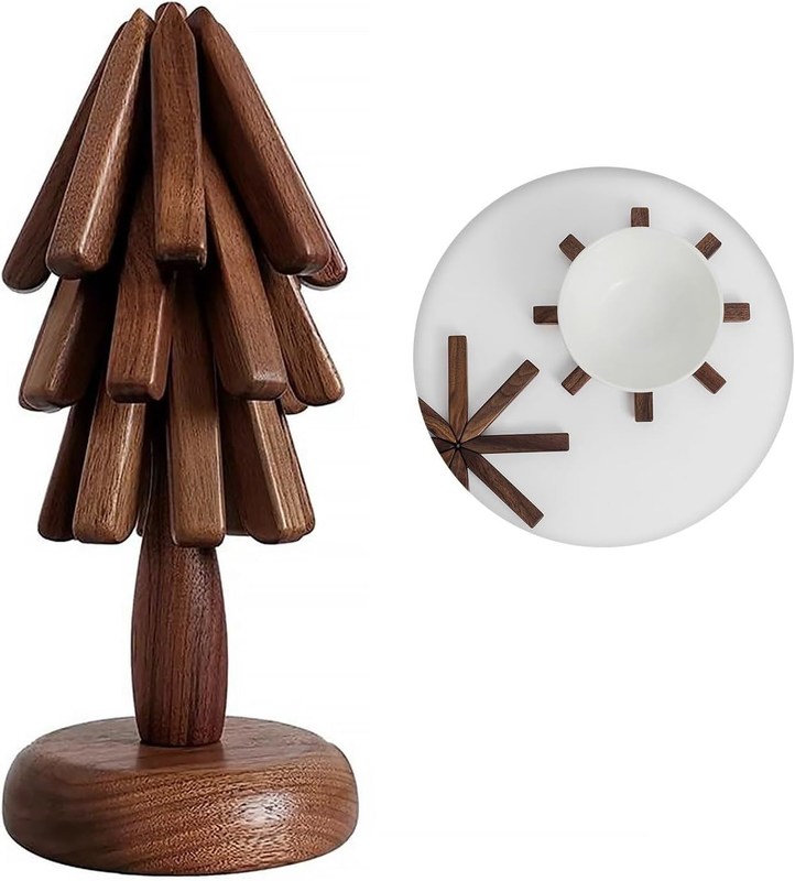 Set di trivetti a forma di albero per piatti caldi