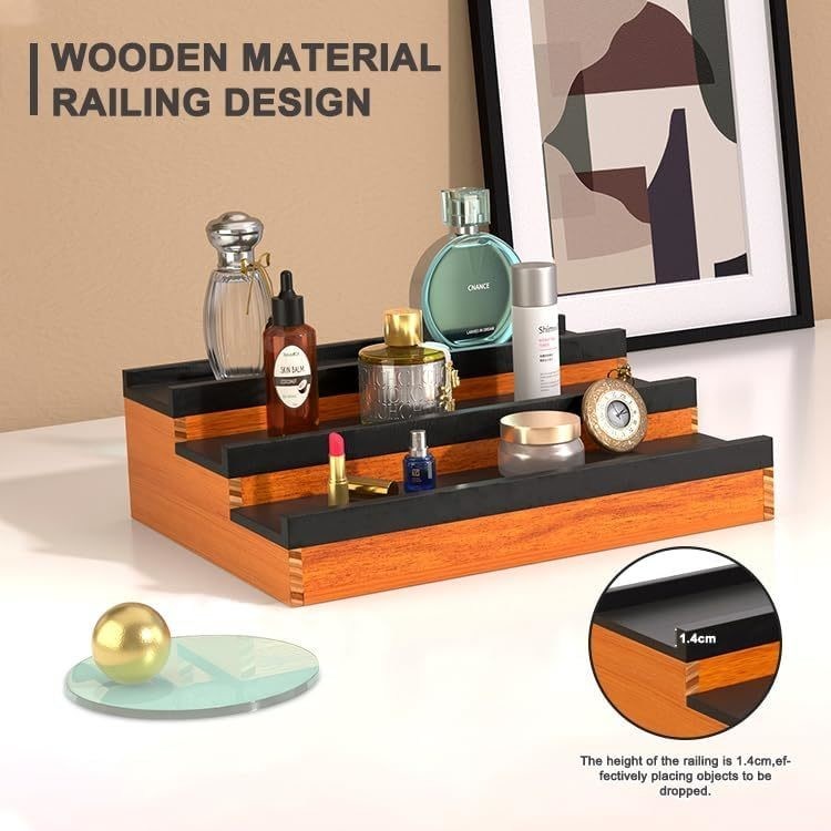 Logo personalizzato Acceptabile in legno Colonia Stand Organizzatore profumo con comp nascosto