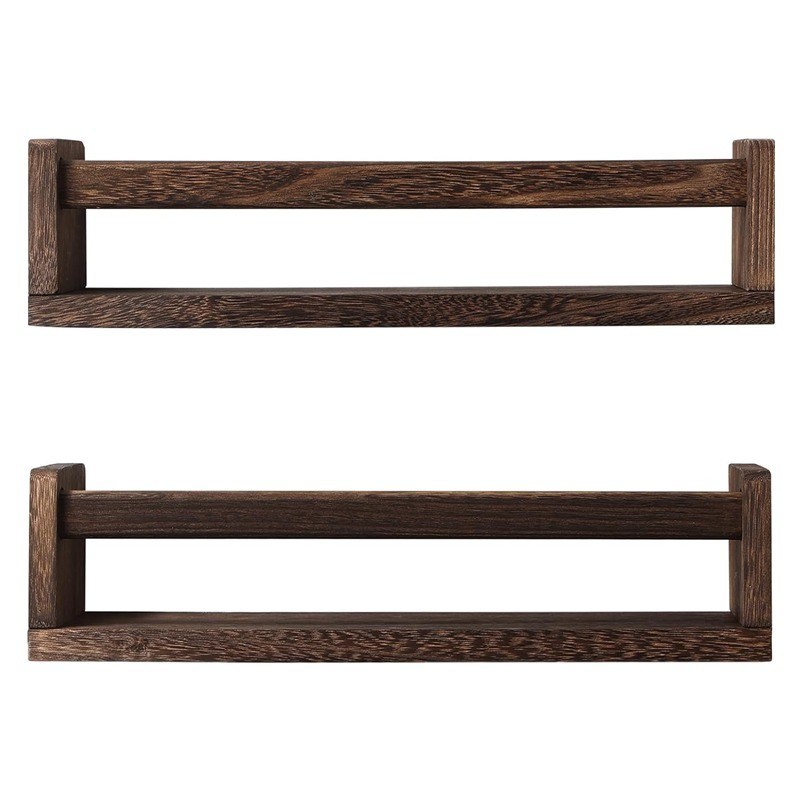 2 Mensole galleggianti in legno Portafogli per libri Portafogli per bambini Camera o cucina Mensola per spezie