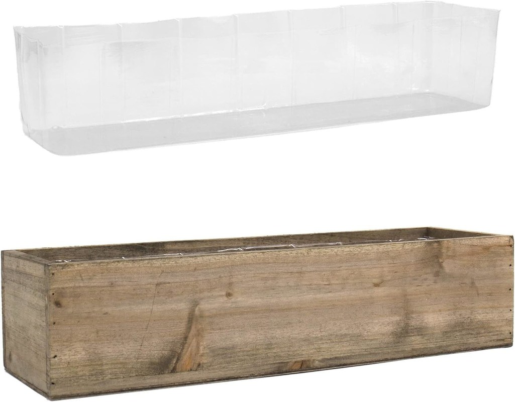 Altri regali artigianali di lusso cassa da piantagione in legno rustico marrone con rivestimento in plastica rimovibile