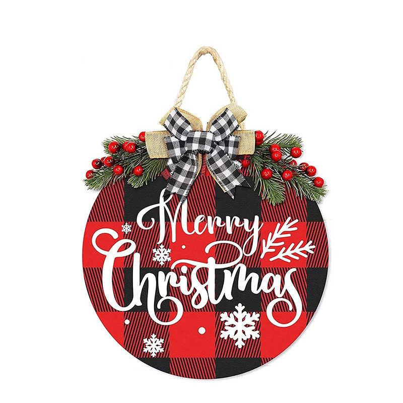 DIY Natale Sublimazione Appeso Legno Artigianato Cerchi Rotondi Cornice Segno di Parete Decorazioni in bianco