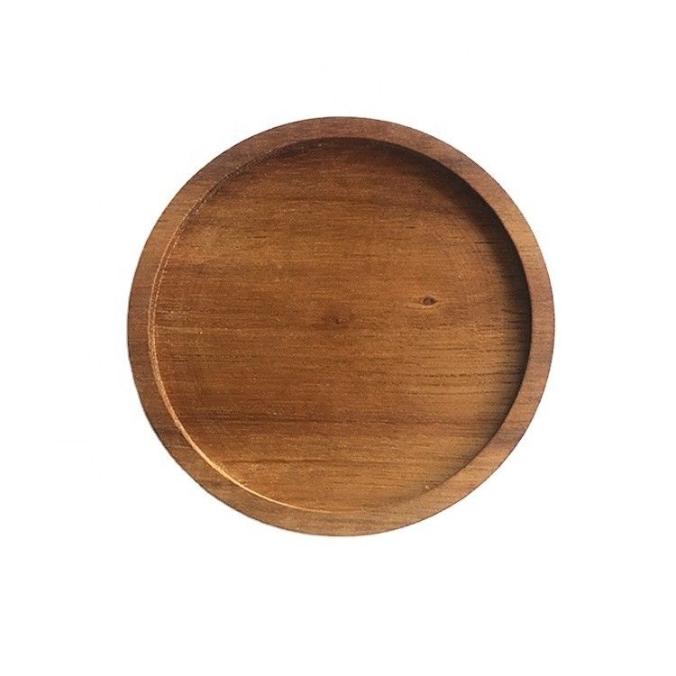 Decorazione di tappetino per tazze di caffè rotondo 10X0.9cm Sottopiani in legno di acacia con stampa avanzata