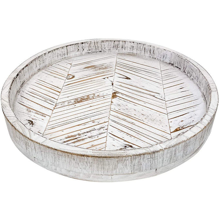 Logo personalizzato accettato Casa Agrituristica Bianco Lazy Susan Tavolo Rotondo Stile Vintage Tavolo girante Organizzatore Armadio