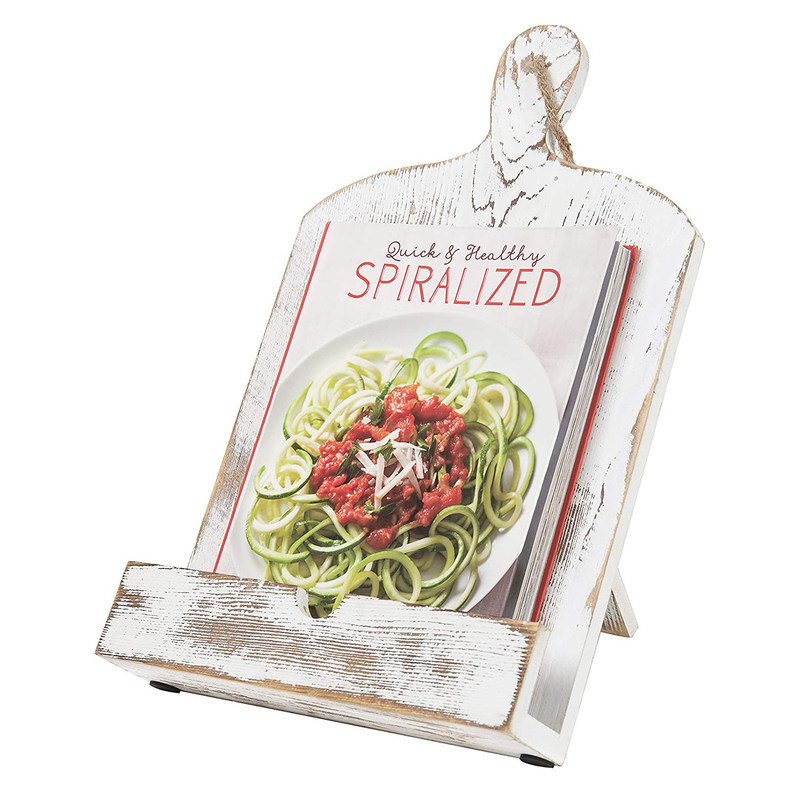 Disegno funzionale Pino stile rustico libro di cucina in legno Stand per nessun campione richiesto