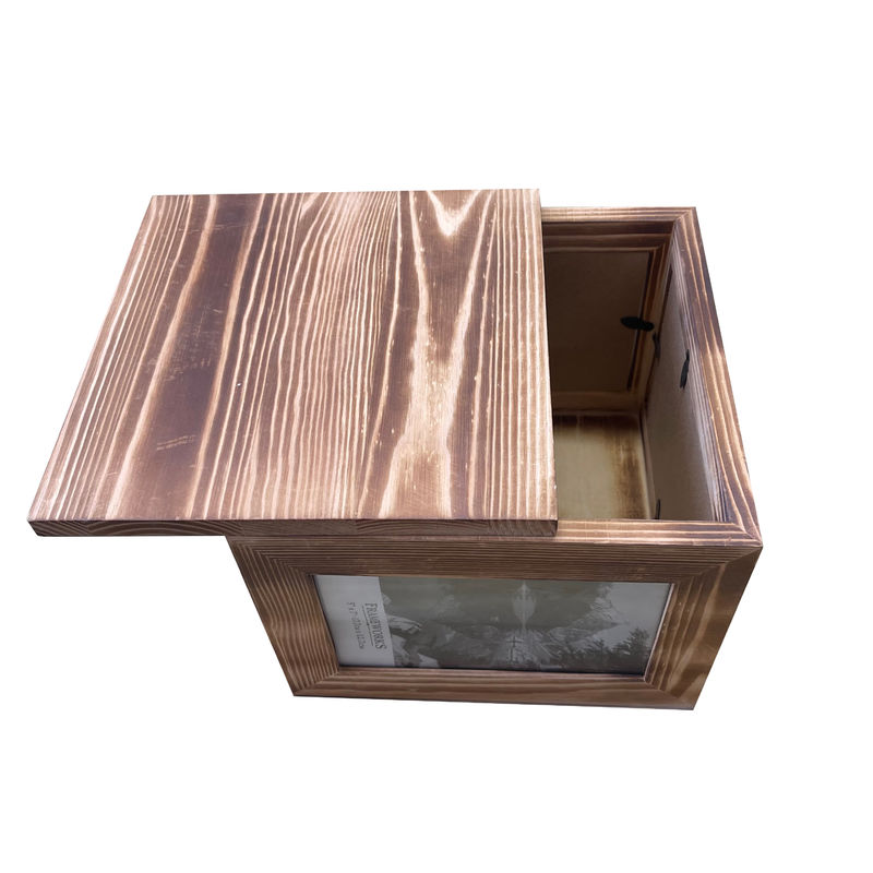 Scatola di archiviazione per fotogrammi in legno in 21x21x17cm Dimensione con opzione di colore personalizzabile