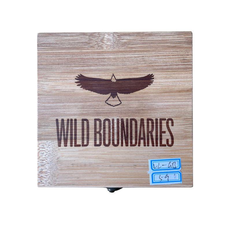 12.8x12.8x4.5cm Promozione Logo inciso su misura Scatola regalo in bambù per altri regali artigianali