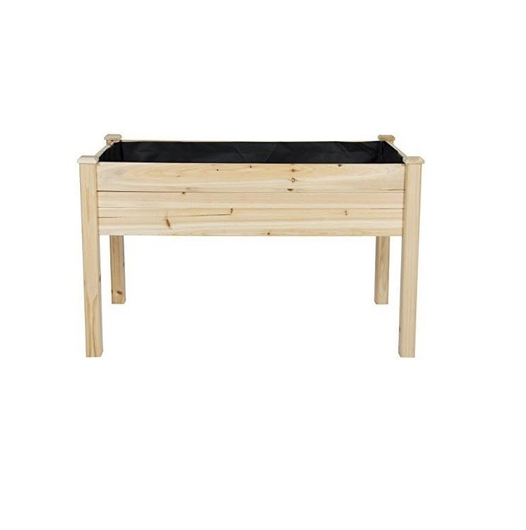 48x24x30in Scatola di piantagione in legno elevato per il cortile luminoso laminazione di legno tipo legno