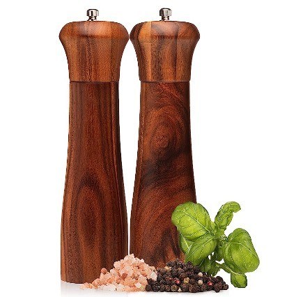 Set di triturazione di sale e pepe in legno meccanismo di triturazione in ceramica regolabile per l'industria alimentare