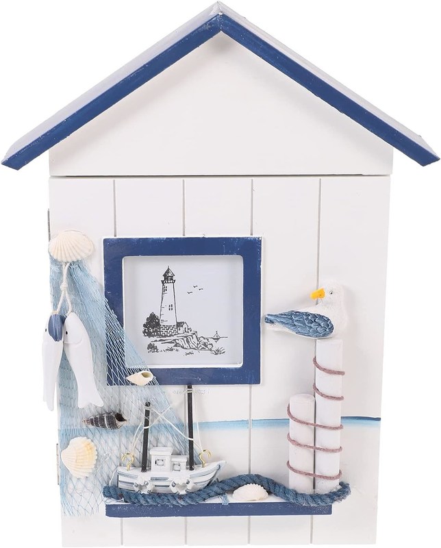 Porta chiavi in legno Nautico Mural Mount Hanging Decorative Handmade