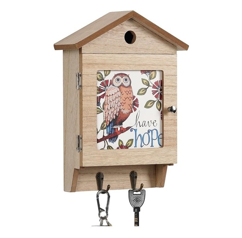 8 ganci Portafogli da chiave in legno per il montaggio a parete porta chiavi per uso domestico organizzatore e risparmiatore di spazio