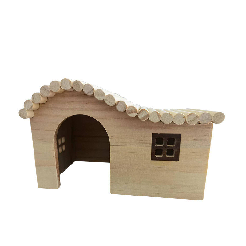 Cadeau Artigiano Letto per animali In legno industriale Casa di riccio per arrampicarsi Legno naturale carino