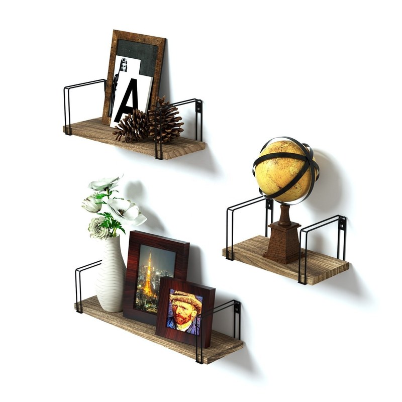 Mobili da soggiorno Mensola da parete Legno Metallo Apparecchio da cucina moderno di conservazione Risparmia spazio