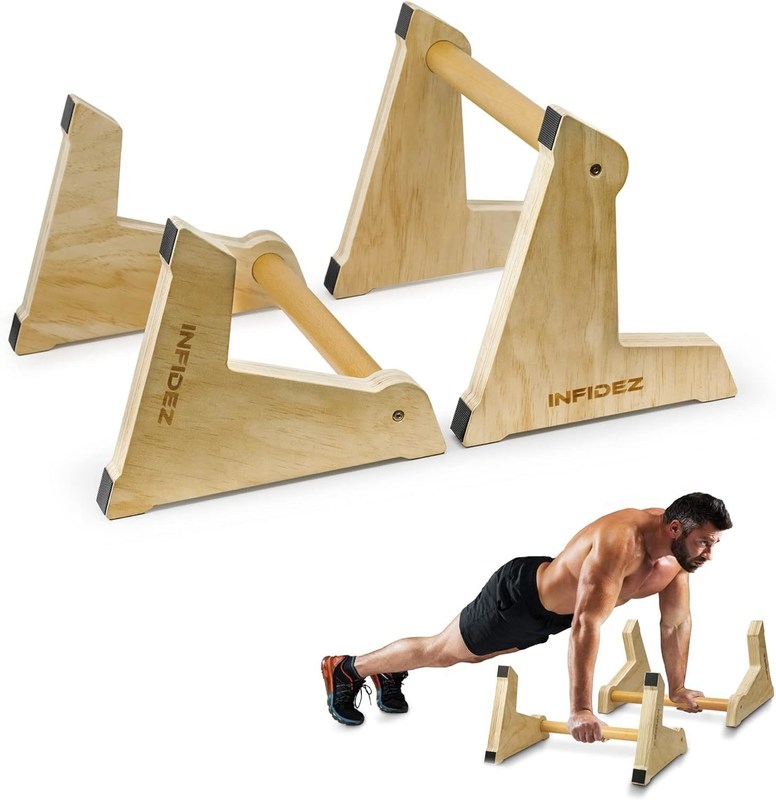 20x12 pollici Parallettes in legno e push up bar per allenamenti di ginnastica a mano non scivoloso