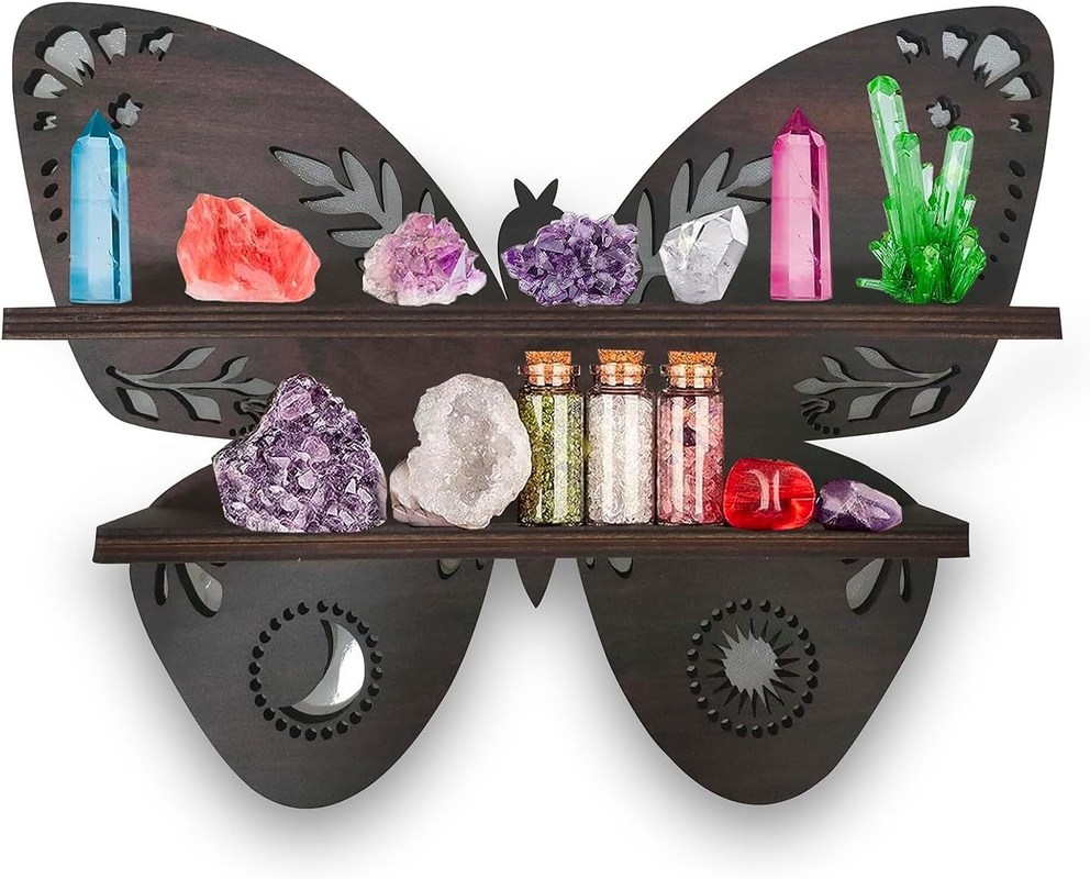 Contenitori di stoccaggio di design moderno per la parete di legno di farfalla Mensole galleggianti in legno