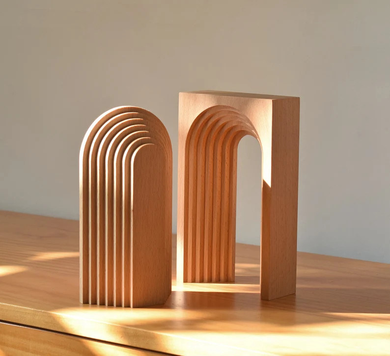 Design moderno Decorazione domestica in legno personalizzata Illustrazione grafica Decorazione artistica Scultura ad arco