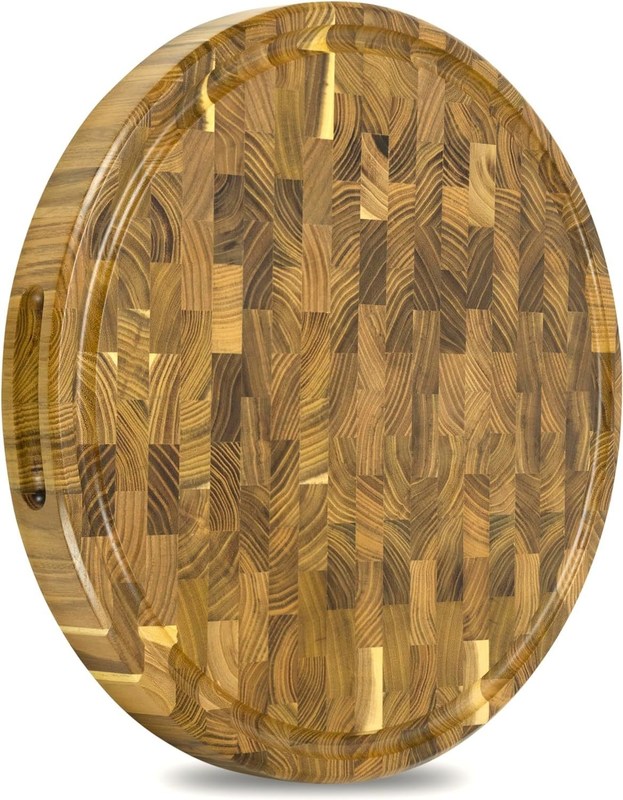 Servizio personalizzato Tavola da taglio in legno da 15 pollici con design ecologico e scanalatura