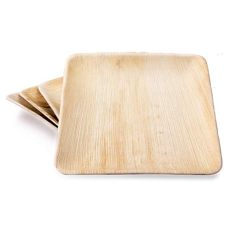 6X9&quot; Palm Leaf Square Party Dinner Plates Eco-Friendly and Business Gifts Occasione