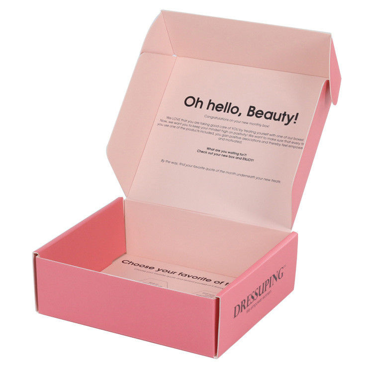 Customized Matt Lamination Printing Pink Cosmetic Set Confezione per la cura della pelle