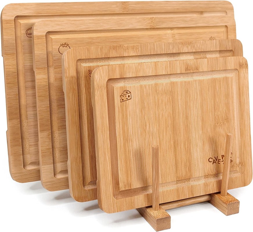 11" x 8" Aruba Beech Bambù Legno Macellaio Blocco Tavolo di Taglio Set per Campeggio Esterno