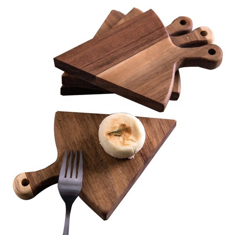 OEM ODM accettato Dimensioni personalizzate Eco-friendly Non Stick Cena Piatto di legno Pizza Serving Tray 6pcs