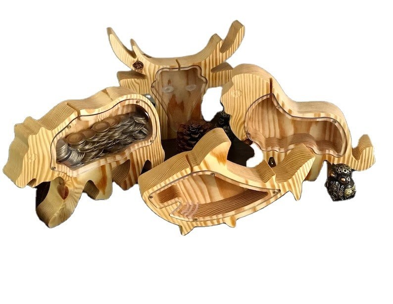 Regalo per bambini Bambino di legno Bambino di porcellina Sorpresa di Natale personalizzata e verniciata