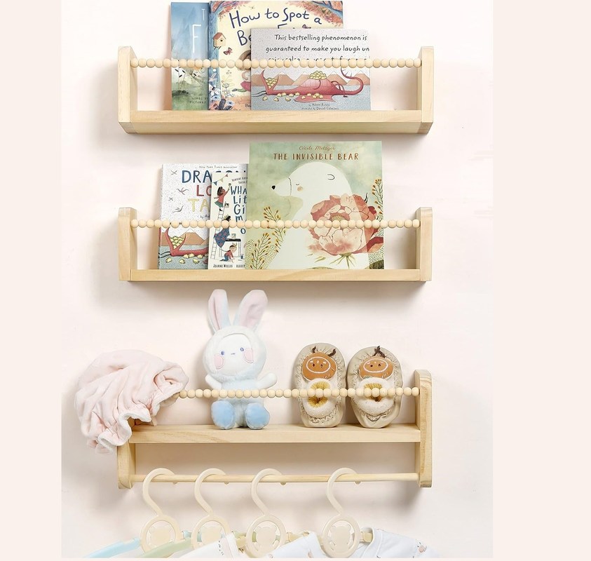 Disegno funzionale per la casa Bambini Mensola in legno per la decorazione della stanza dei bambini