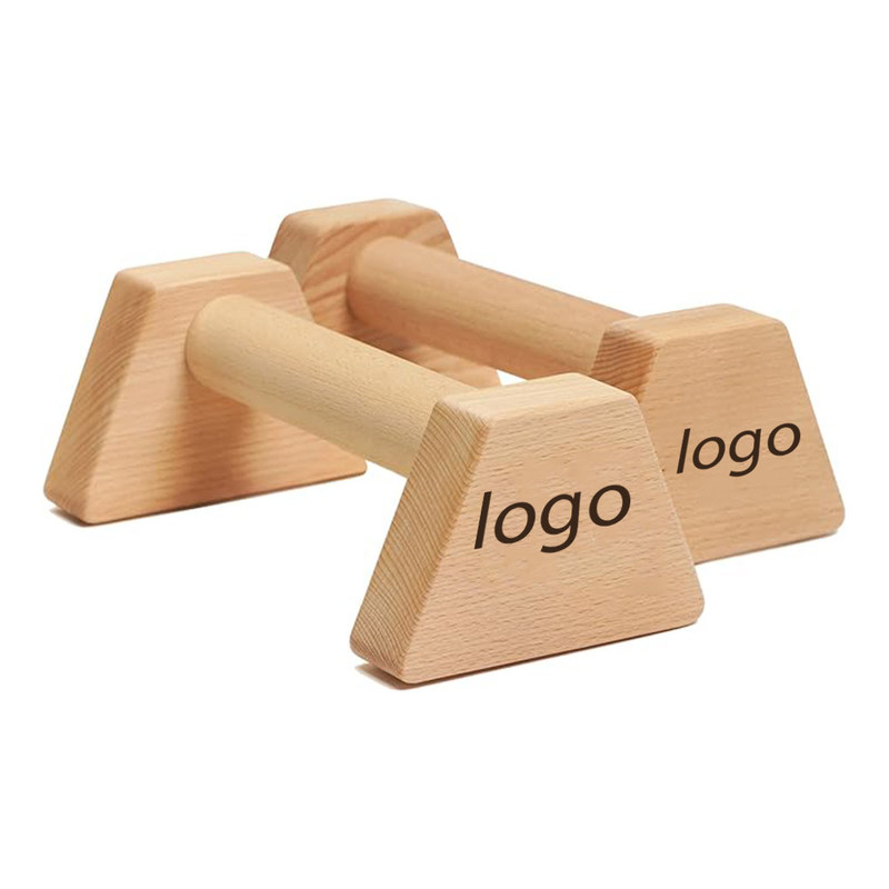 Parallettes di legno spingere le barre PowerBars per il fitness interno Durable Handstand Trainer