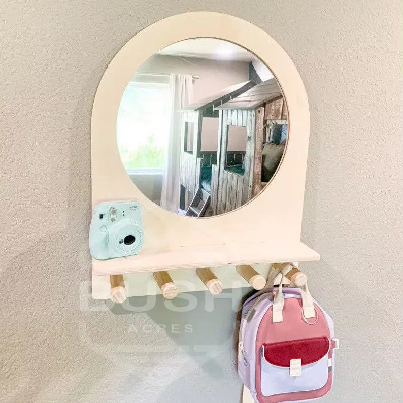 Mensola Montessori Specchio bambino per bambini Ingresso e cura del corpo in bagno di casa hotel