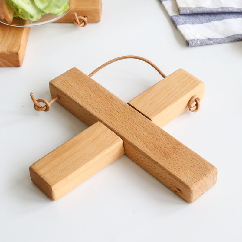 Matto isolante di legno di faggio irregolare per la stampa di grandi tavoli da pranzo bruciato