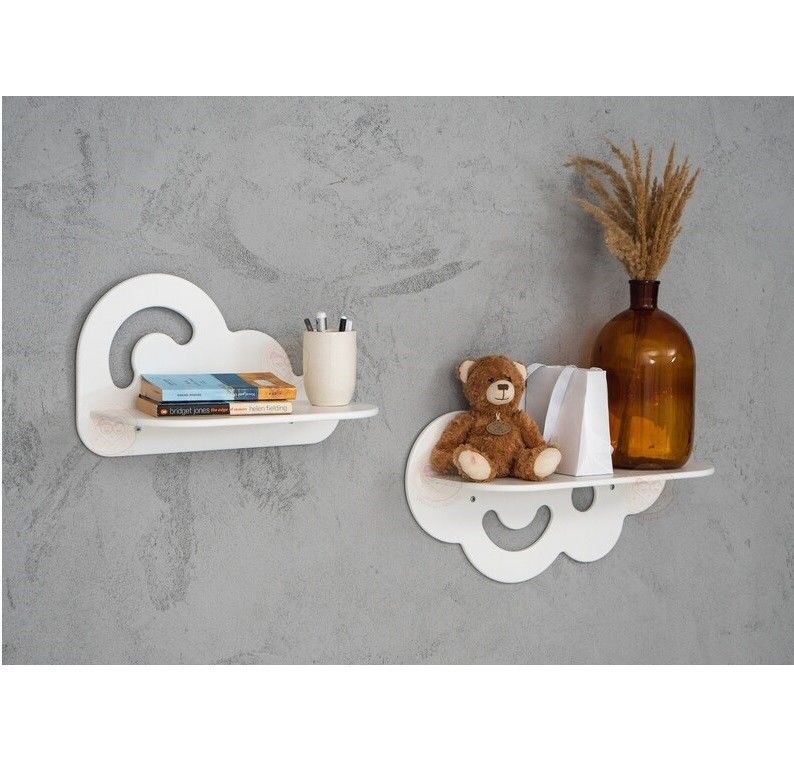 Apparecchi per la casa Bambini Deposito giocattoli Decorazione della stanza Preppy Forma nuvola Bambino Ripiani galleggianti Infiamma