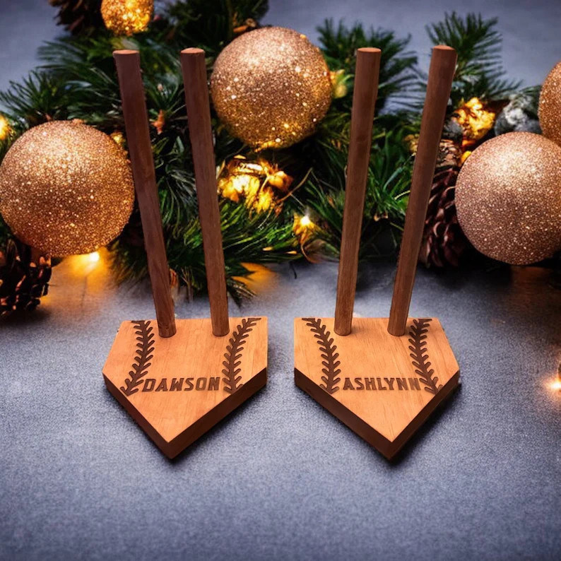 Display di anello sportivo in legno a colori semplici per il campionato di softball e baseball