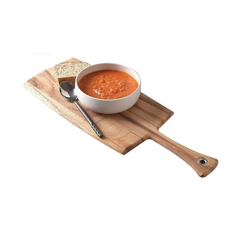 Tavola per tagliare l'olivo di legno per il taglio portatile del pane e del formaggio 8 x 20,5 x 0,5 pollici