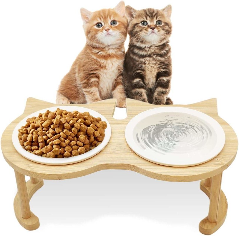 Sosta regolabile in legno per cucchiaie per animali domestici per non applicabile fonte di alimentazione e alimentatori per animali