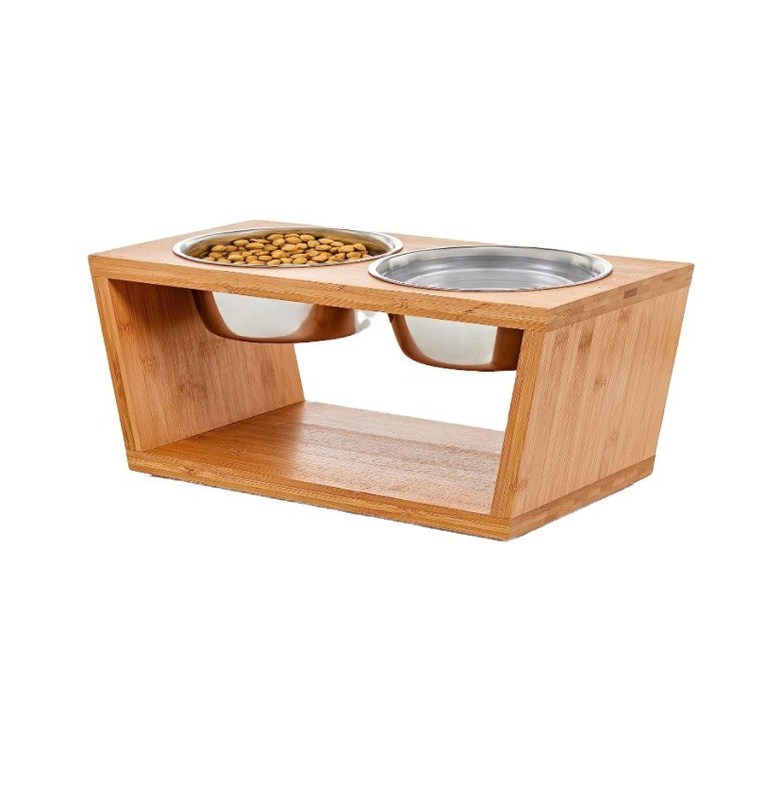 Mediano Dog Bowl elevato Stand 7 Bowl elevate Pet Feeder con quattro bowl in acciaio inossidabile