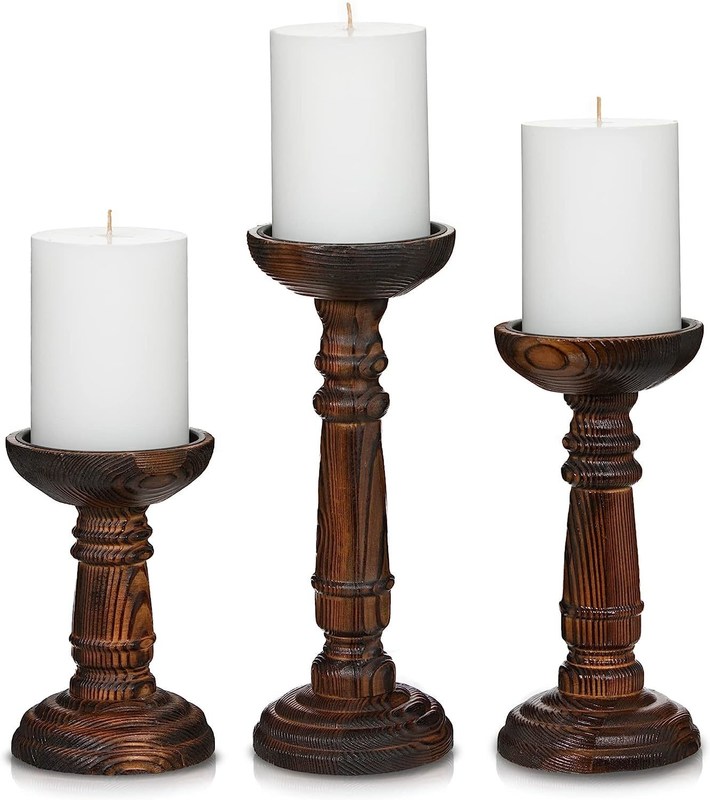 Home Decorazione Manifatto in Legno Candle Stand Set per Festa di Nozze Disegno artigianale