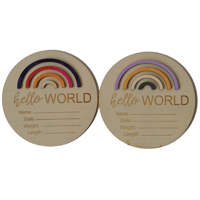 Crea un vivaio memorabile con queste carte in legno 3D dell'arcobaleno dall'Europa