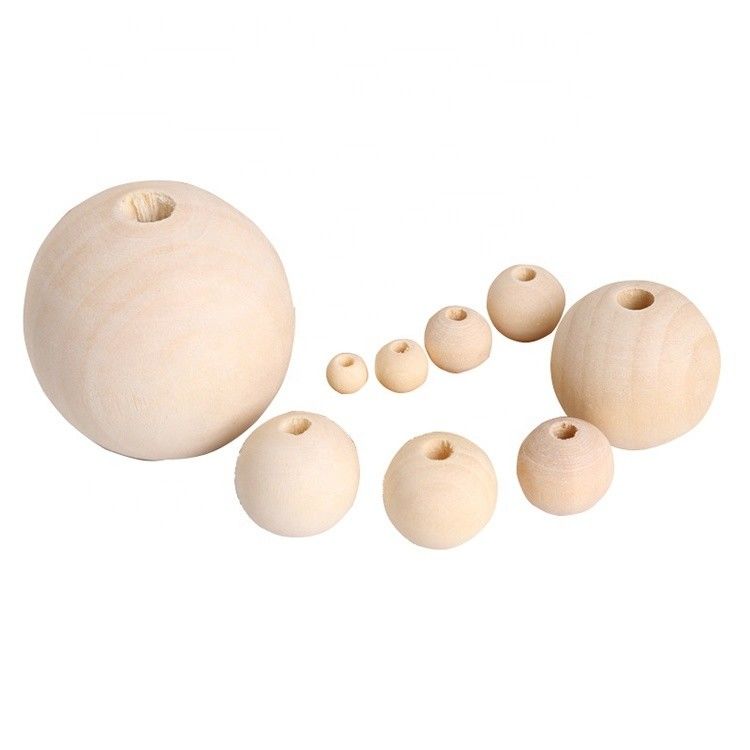 20 mm perline di legno rotonde in vracchia Ottime per regali fai da te e collane in colore naturale