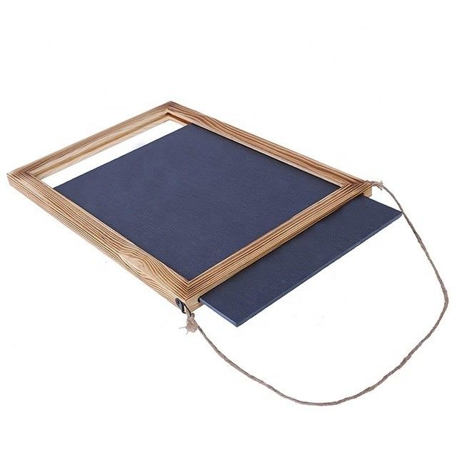 Moderno Stile Ghiaccio Tabella nera Menù appeso Legno Colore Piano Legno di pino per caffetterie