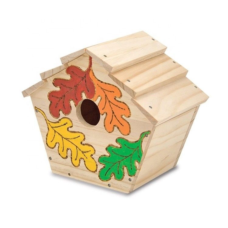 Stampa di modello di legno di cedro Cage Bird House per DIY Decorazione e Decorazione